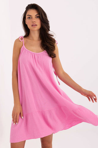 Lightweight Holiday Dress for Women in Pink