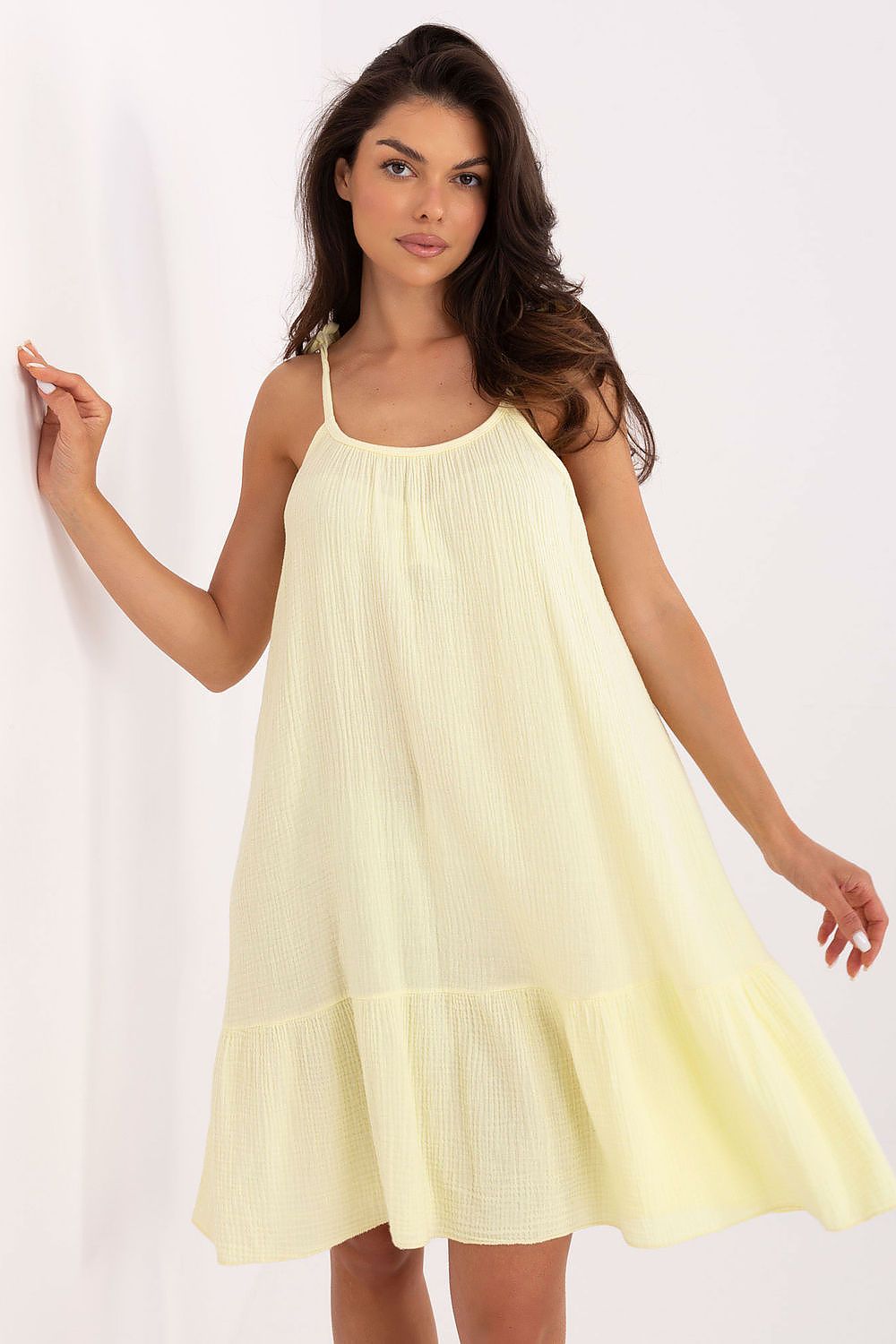 Lightweight Holiday Dress for Women in Pink yellow one-size-fits-all - Dresses