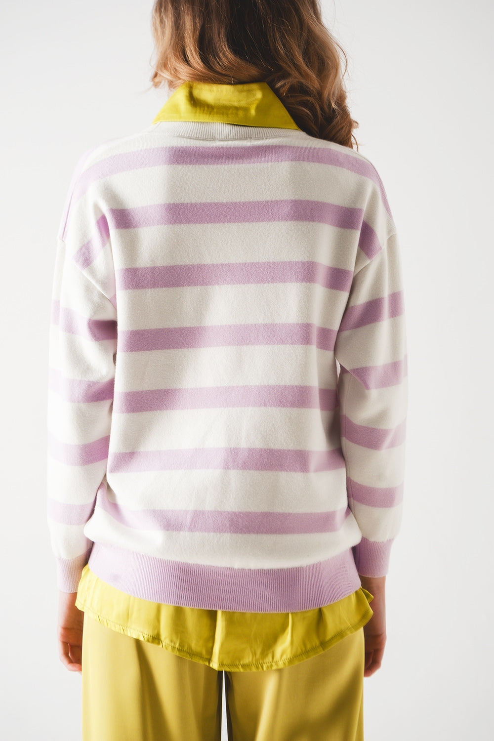 Long purple striped sweater - Jumpers