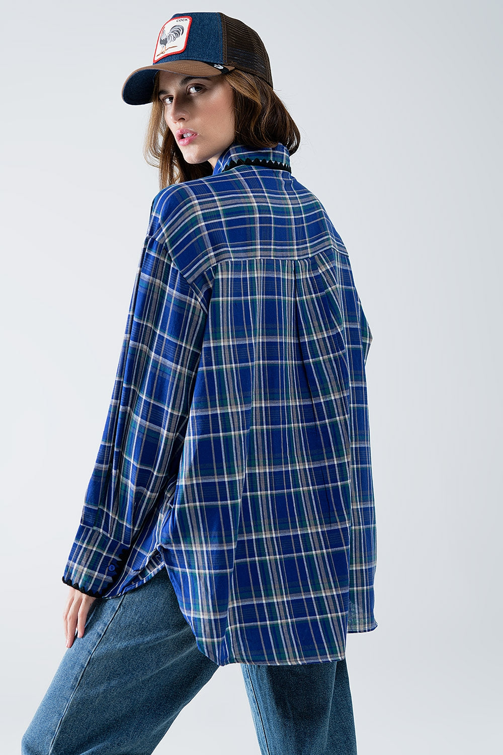 Lumberjack Oversized Shirt in Blue - Shirts