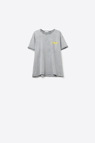 Made in Italy wash grey t-shirt with Lemon graphic