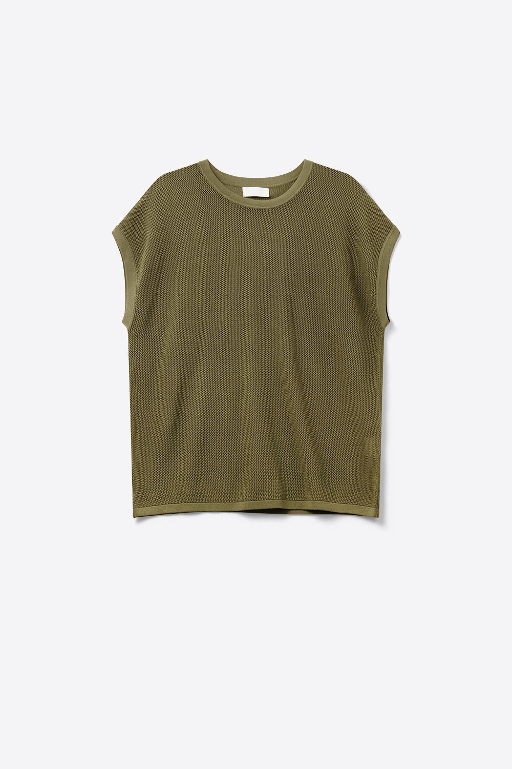 Mesh knit sweater in khaki color - Jumpers