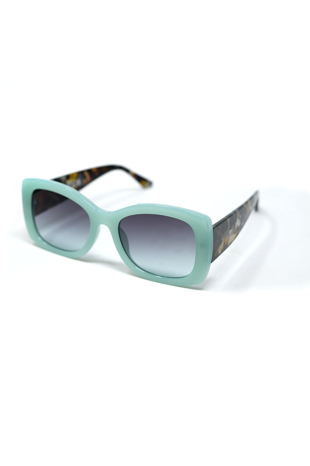 Mint Green Oversized Oval Sunglasses in Acetate -