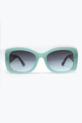 Mint Green Oversized Oval Sunglasses in Acetate