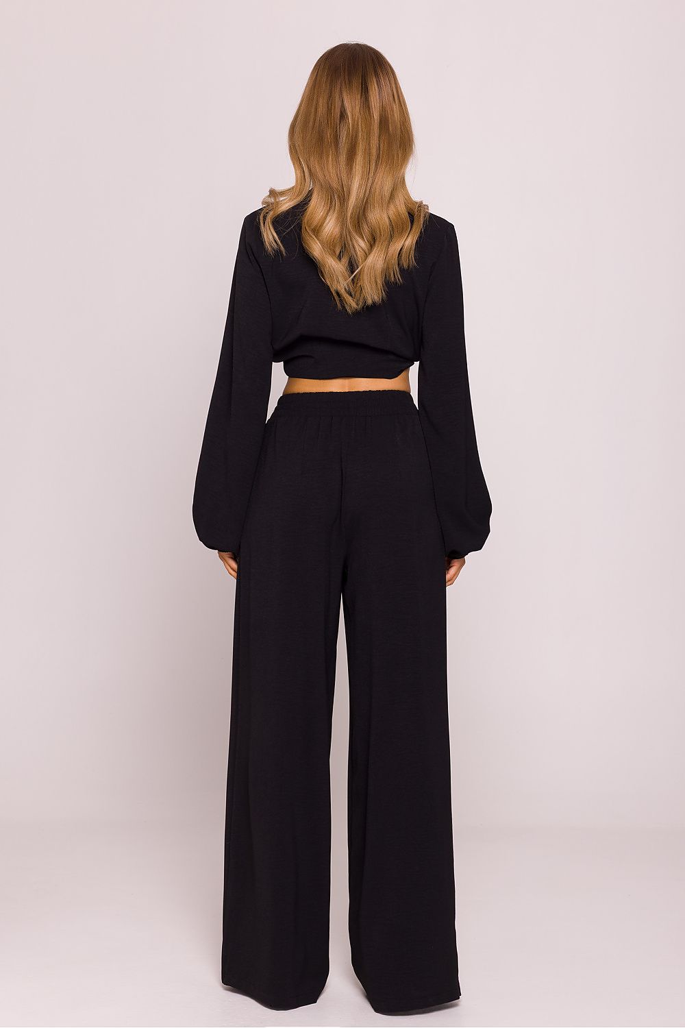 High Waist Wide Leg Trousers in Lilac - Trousers