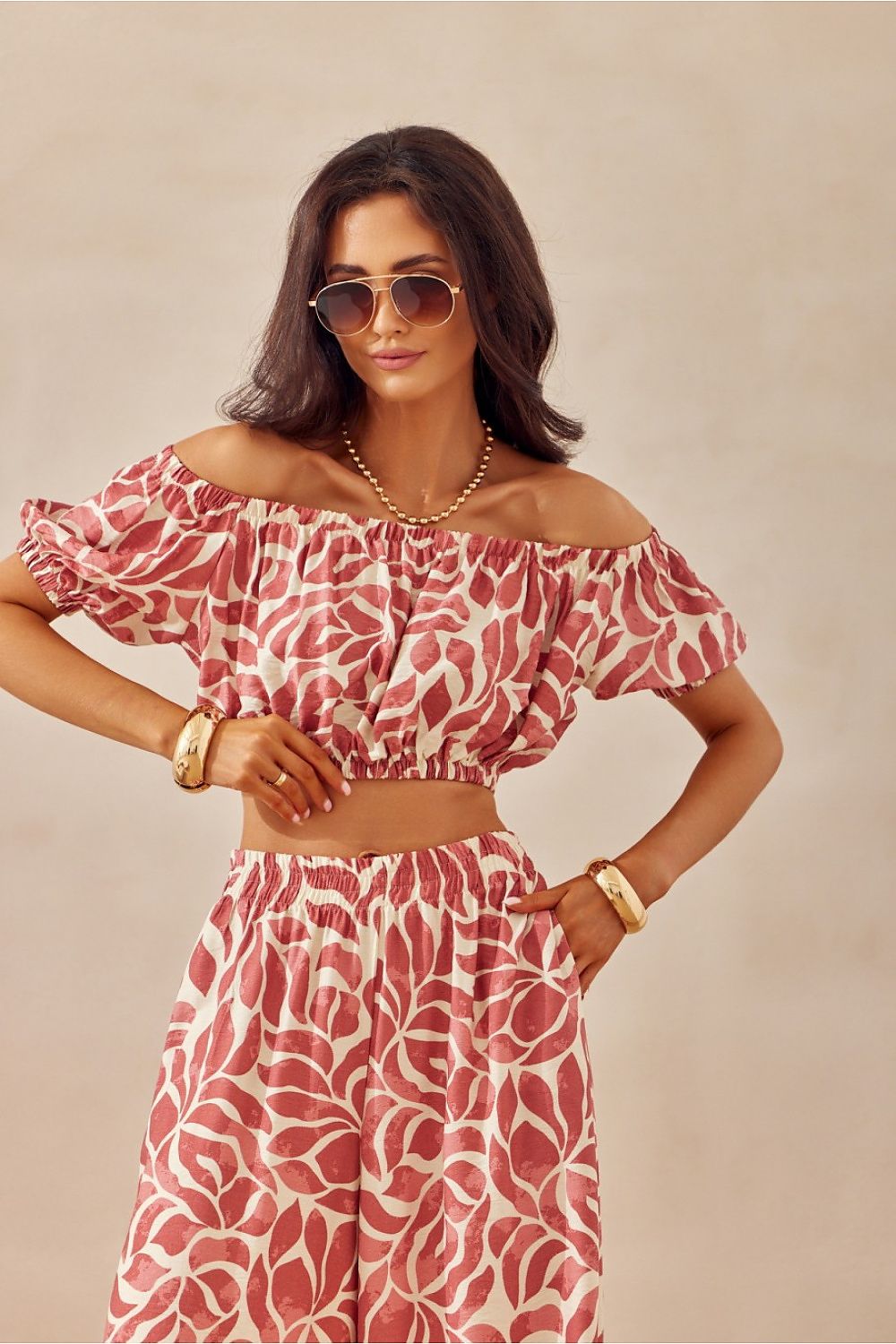 Off Shoulder Crop Top in Zebra Print multicolor 5 -