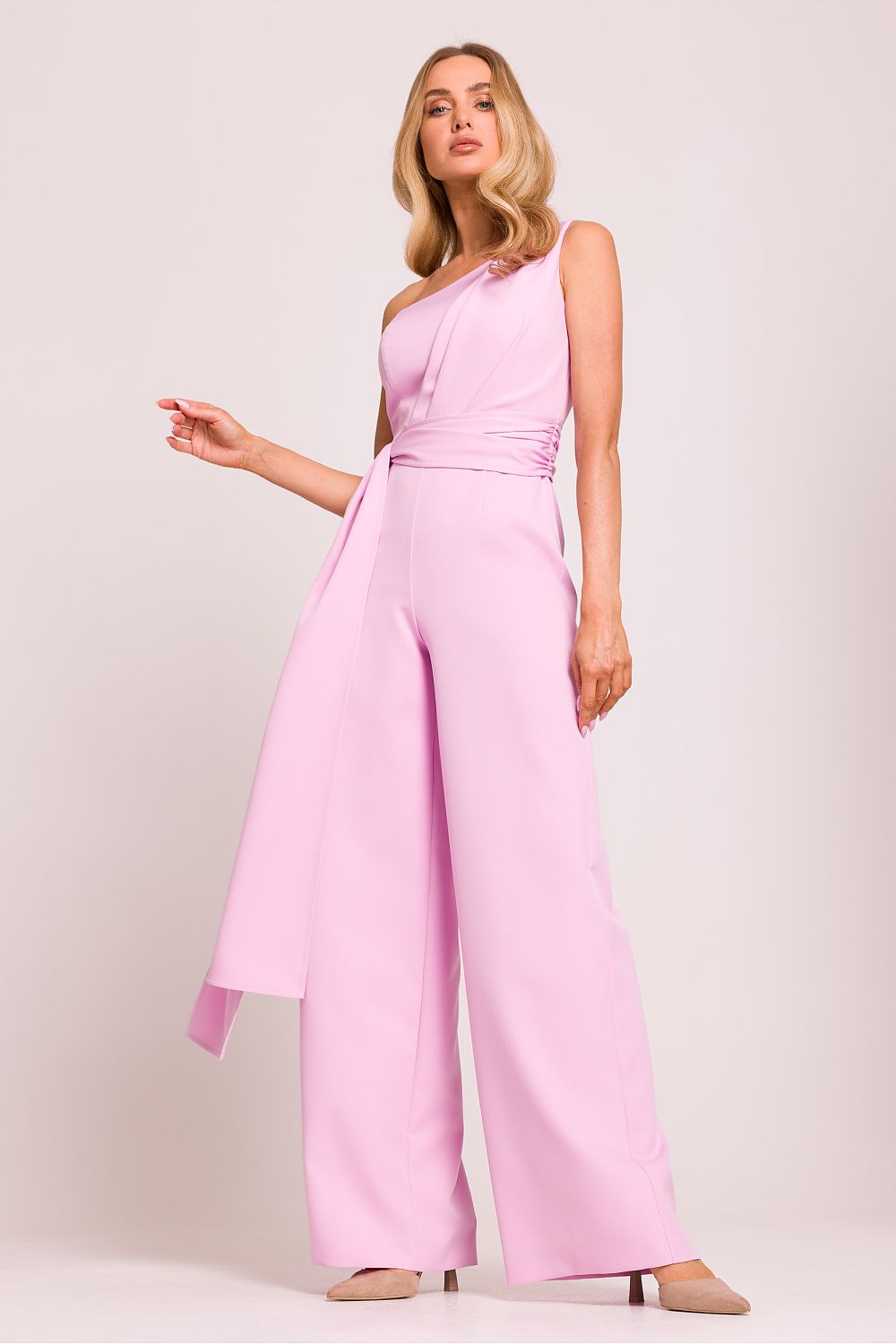 One Shoulder Jumpsuit for Women Elegant Design pink - Jumpsuits
