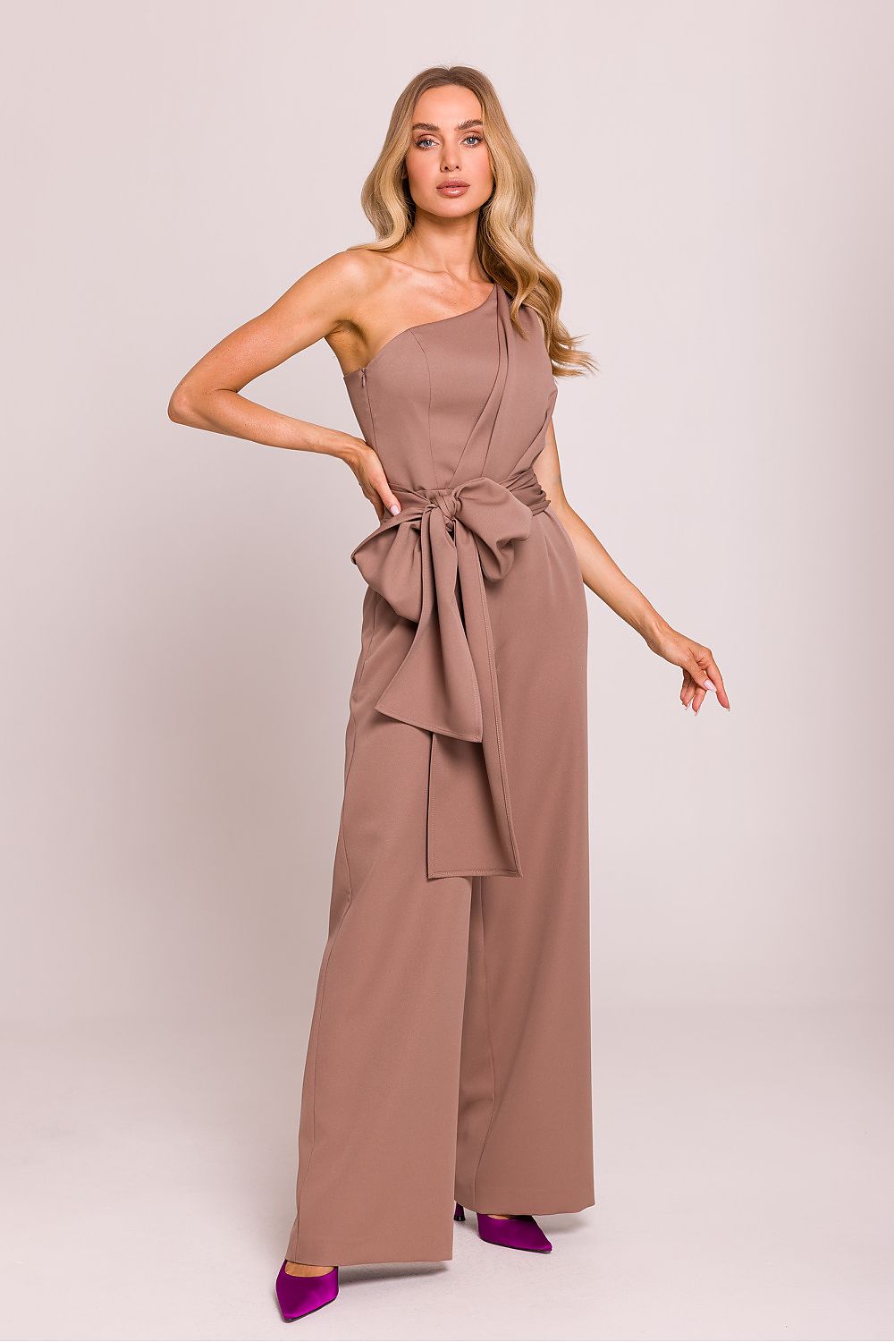 One Shoulder Jumpsuit for Women Elegant Design brown - Jumpsuits