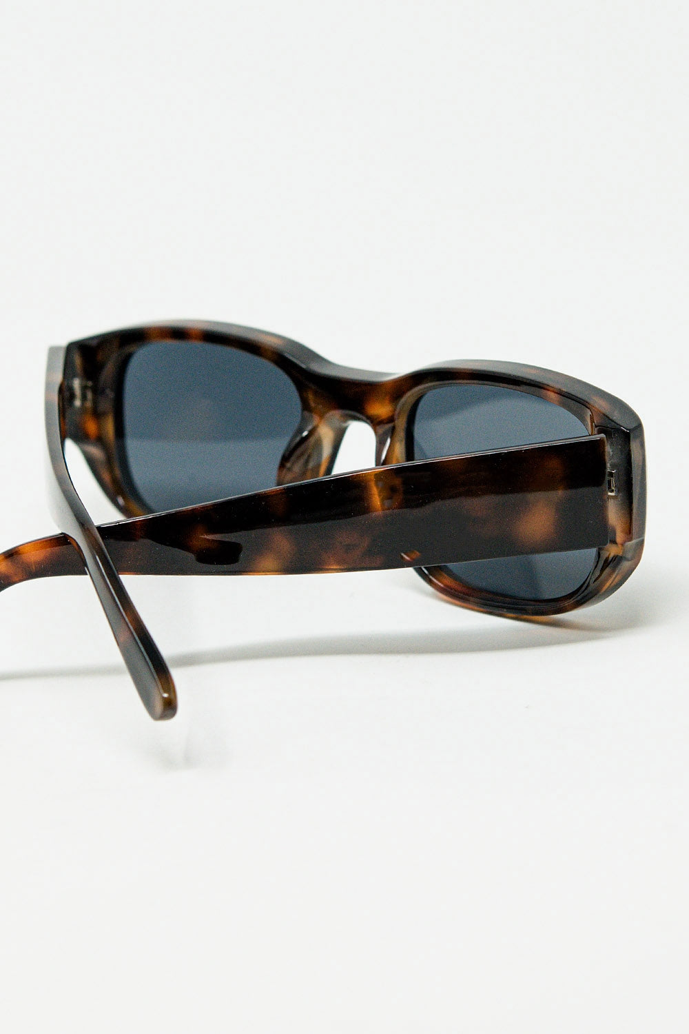 Oval Sunglasses with High Gloss Transparent Frames in brown - Sunglasses