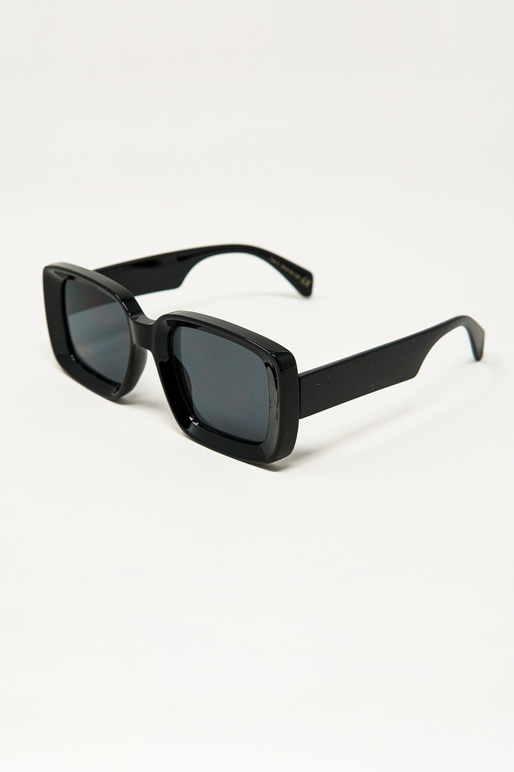 Oversized Rectangular Sunglasses With Wide Frame in Black - Sunglasses
