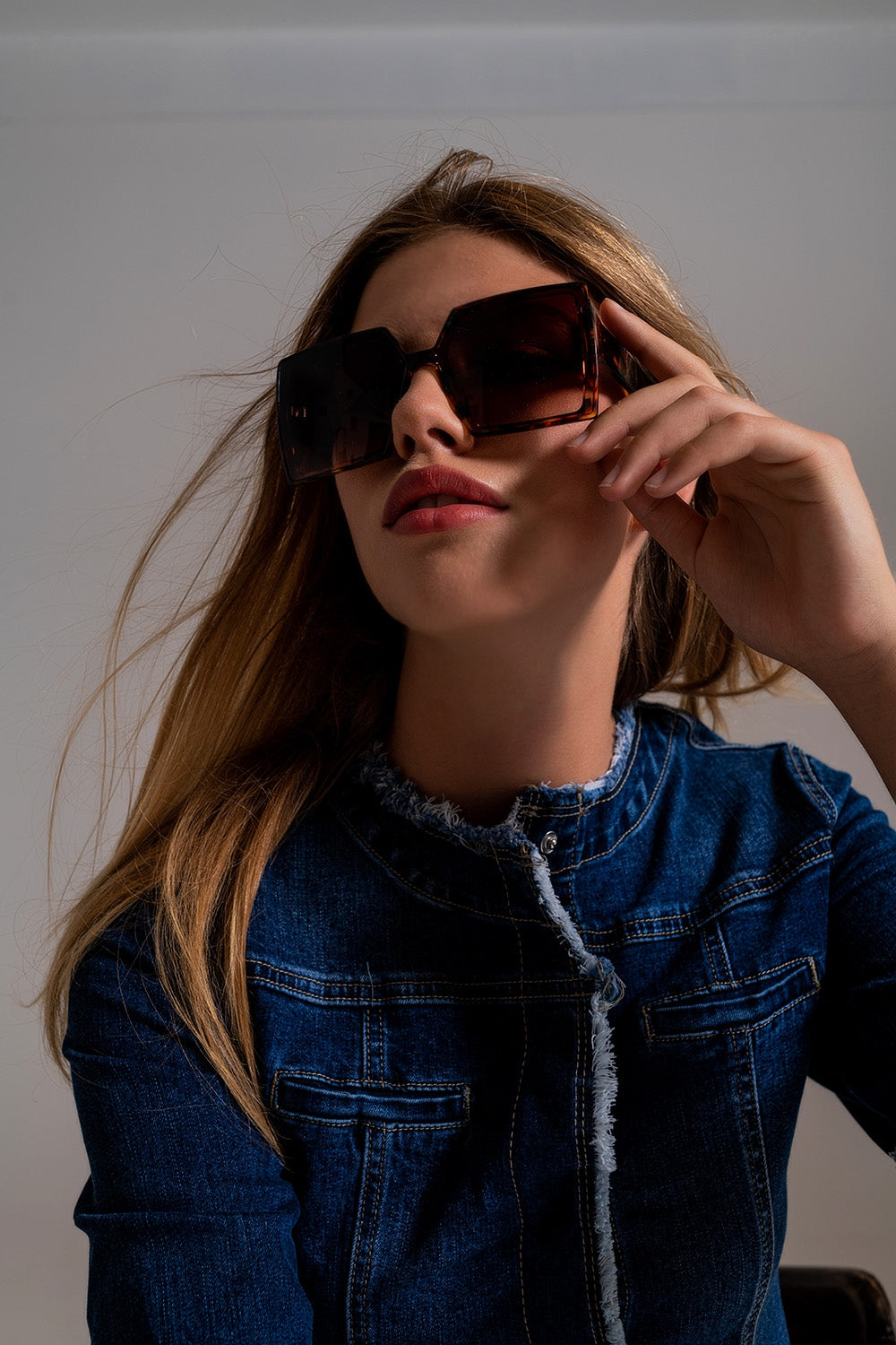 Oversized Square Sunglasses In brown - Sunglasses