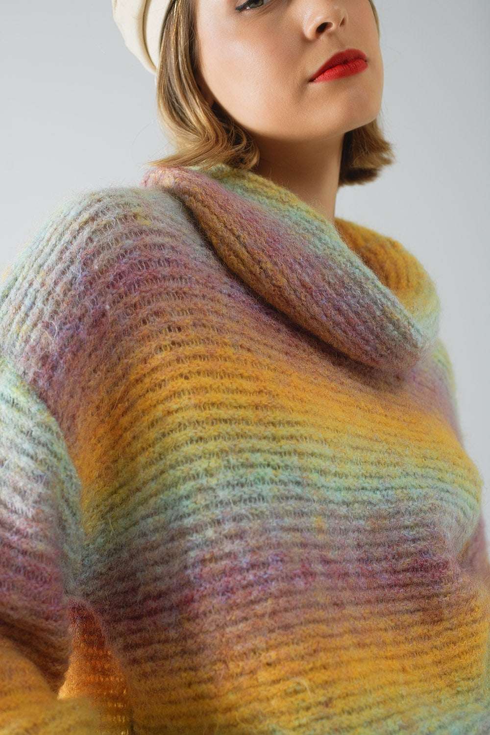 Oversized Turtleneck Comfy Sweater in multicolor - Jumpers