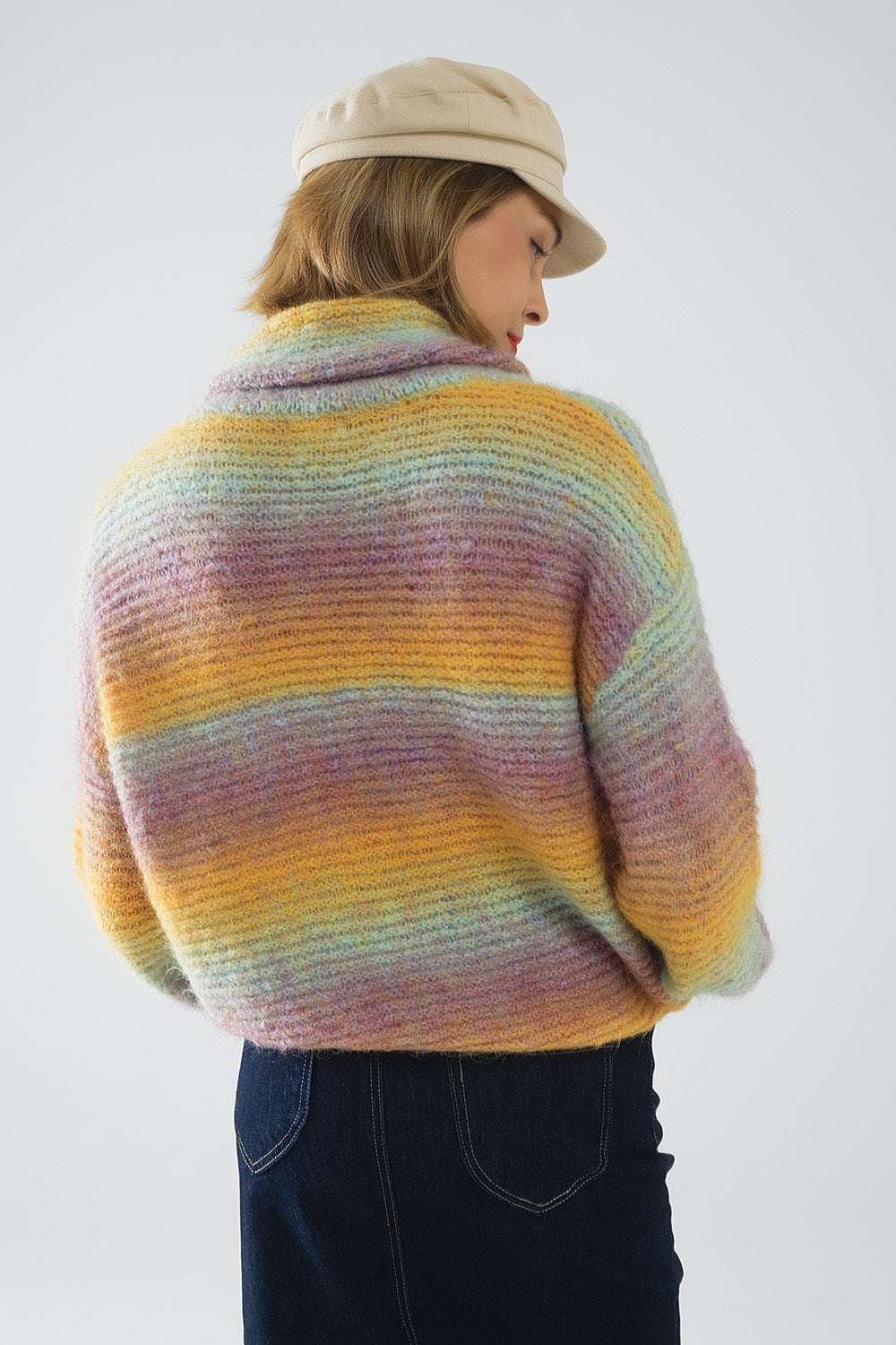 Oversized Turtleneck Comfy Sweater in multicolor - Jumpers