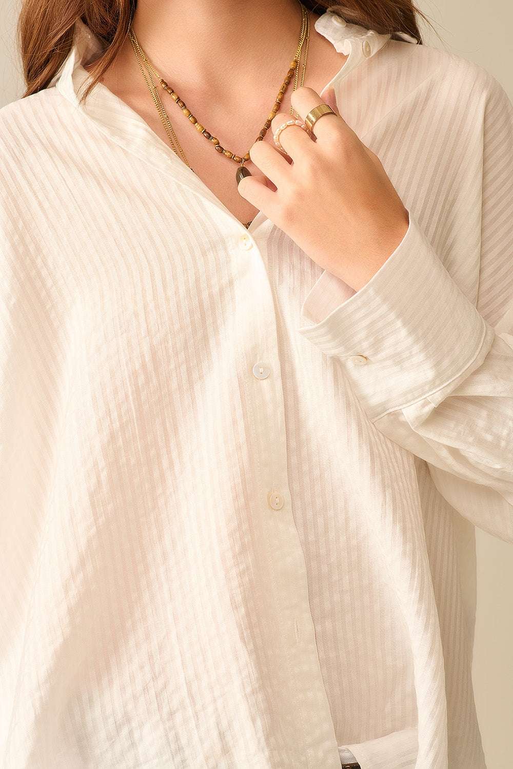 oversized white shirt with bow in the back - Shirts