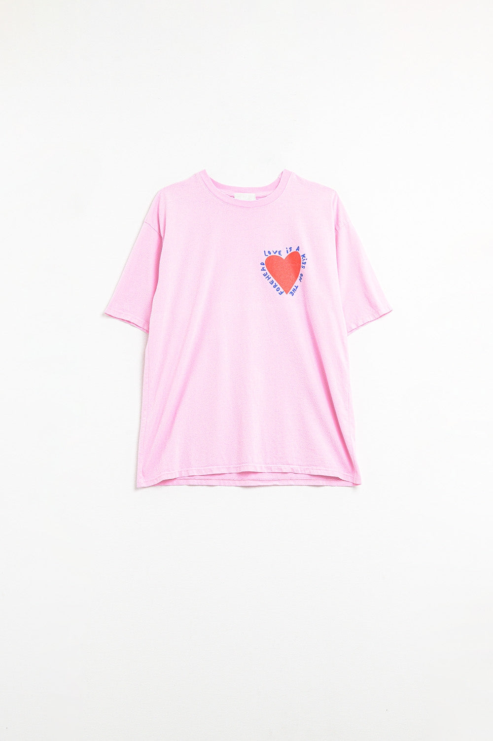Pink T-shirt With Love is a Kiss on the Forehead - T-Shirts