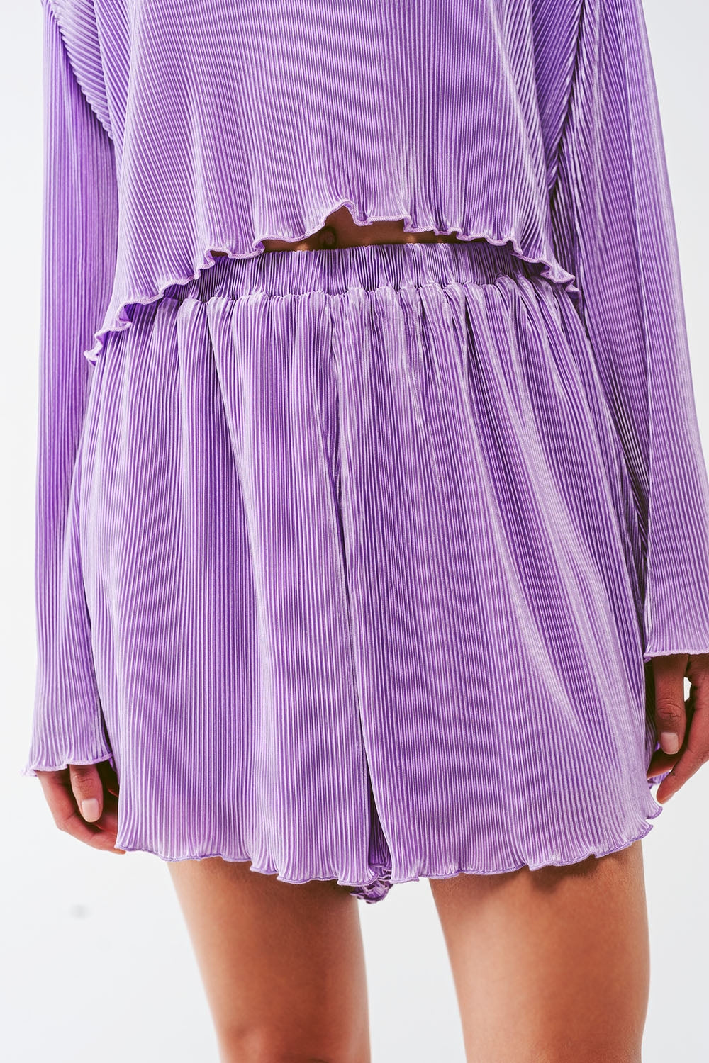 Pleated Short in lilac - Pants