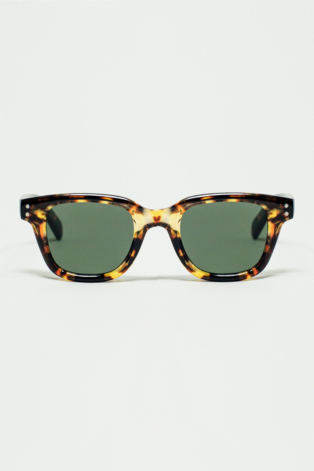 Polarised Sunglasses with dark Lens With Tortoise Sheel Frame - Sunglasses