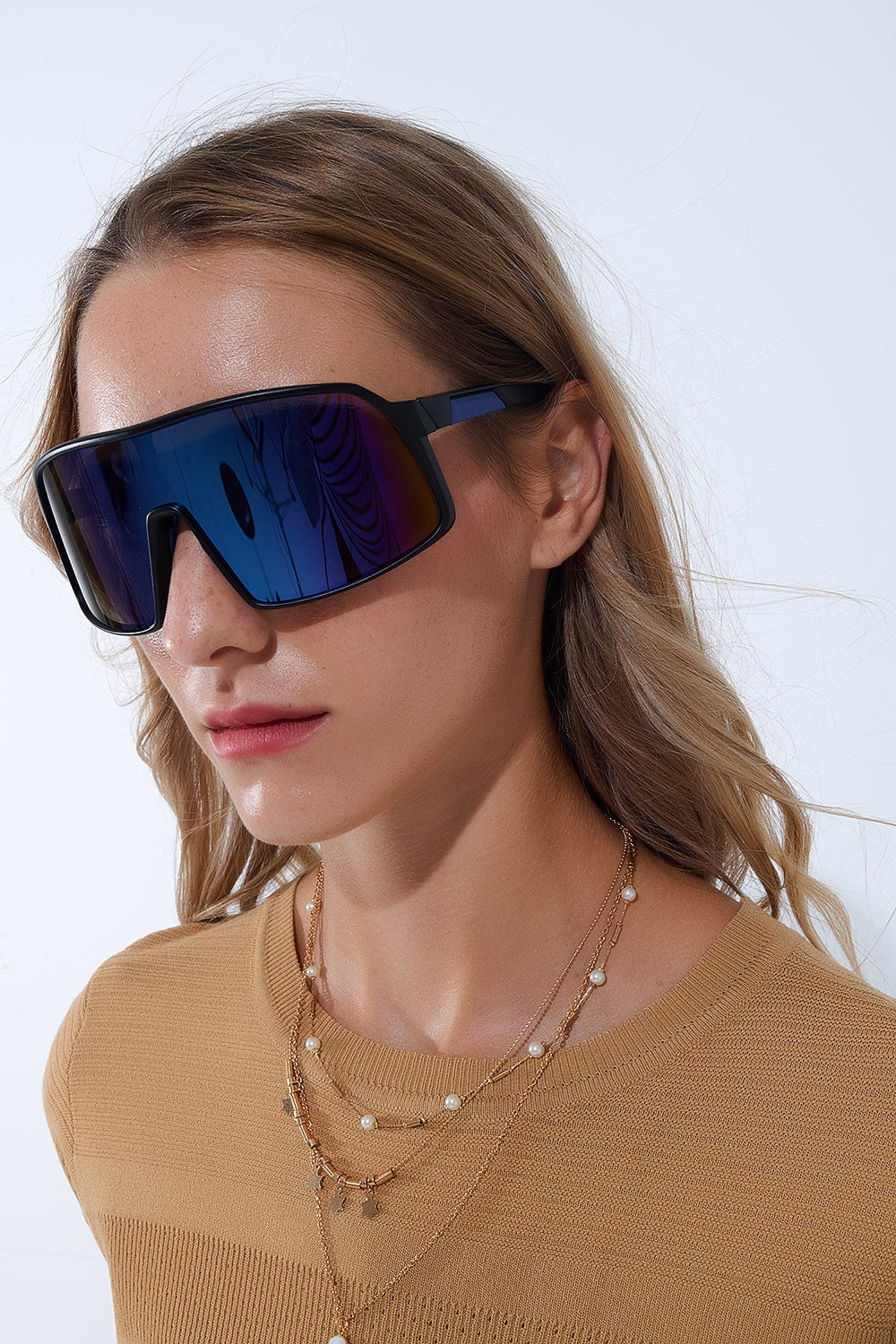 Polarized Sport Sunglasses in Blue -