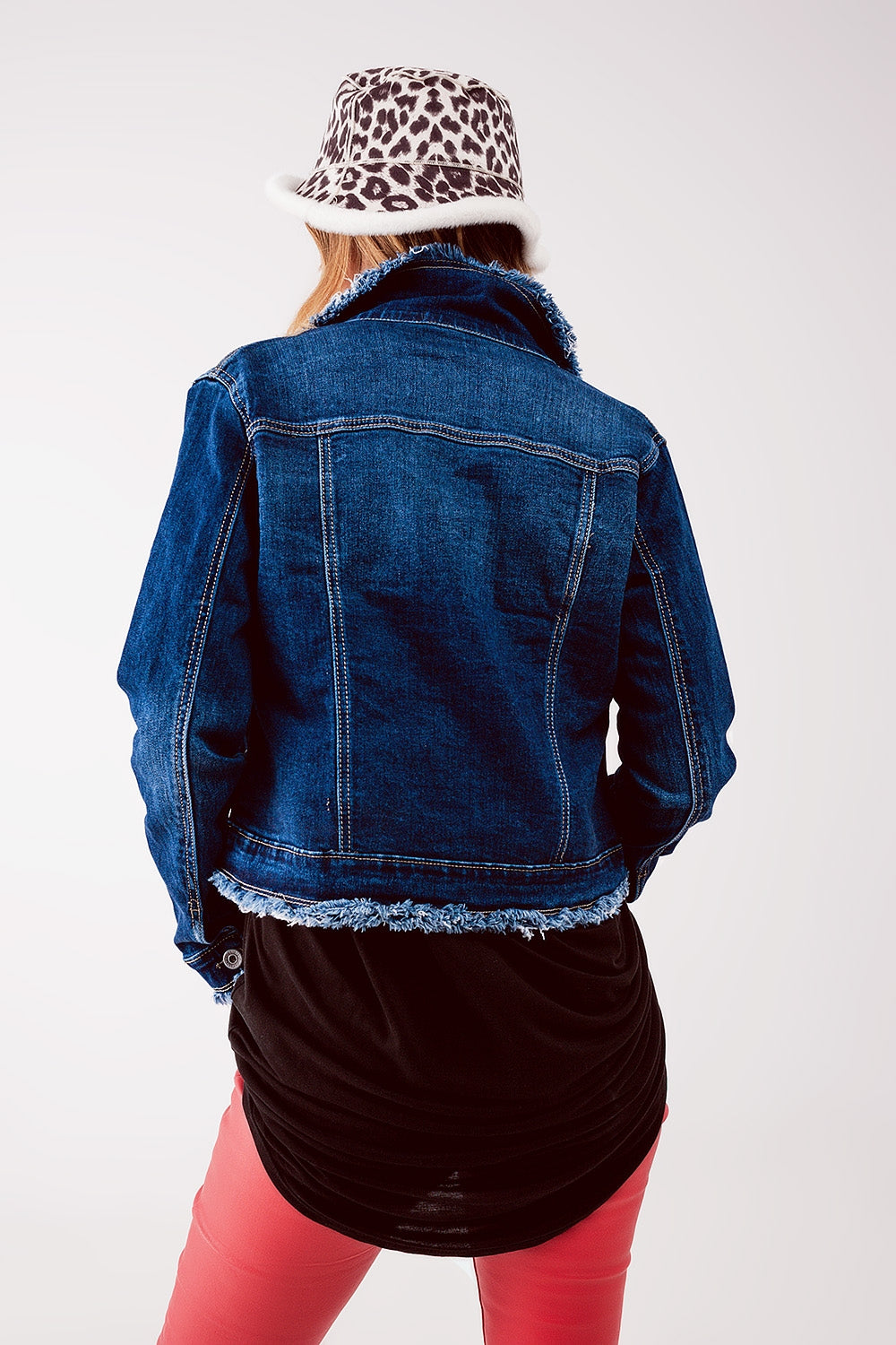 Raw denim jacket in mid blue - Jackets