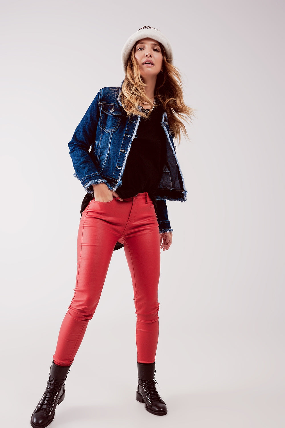 Raw denim jacket in mid blue - Jackets