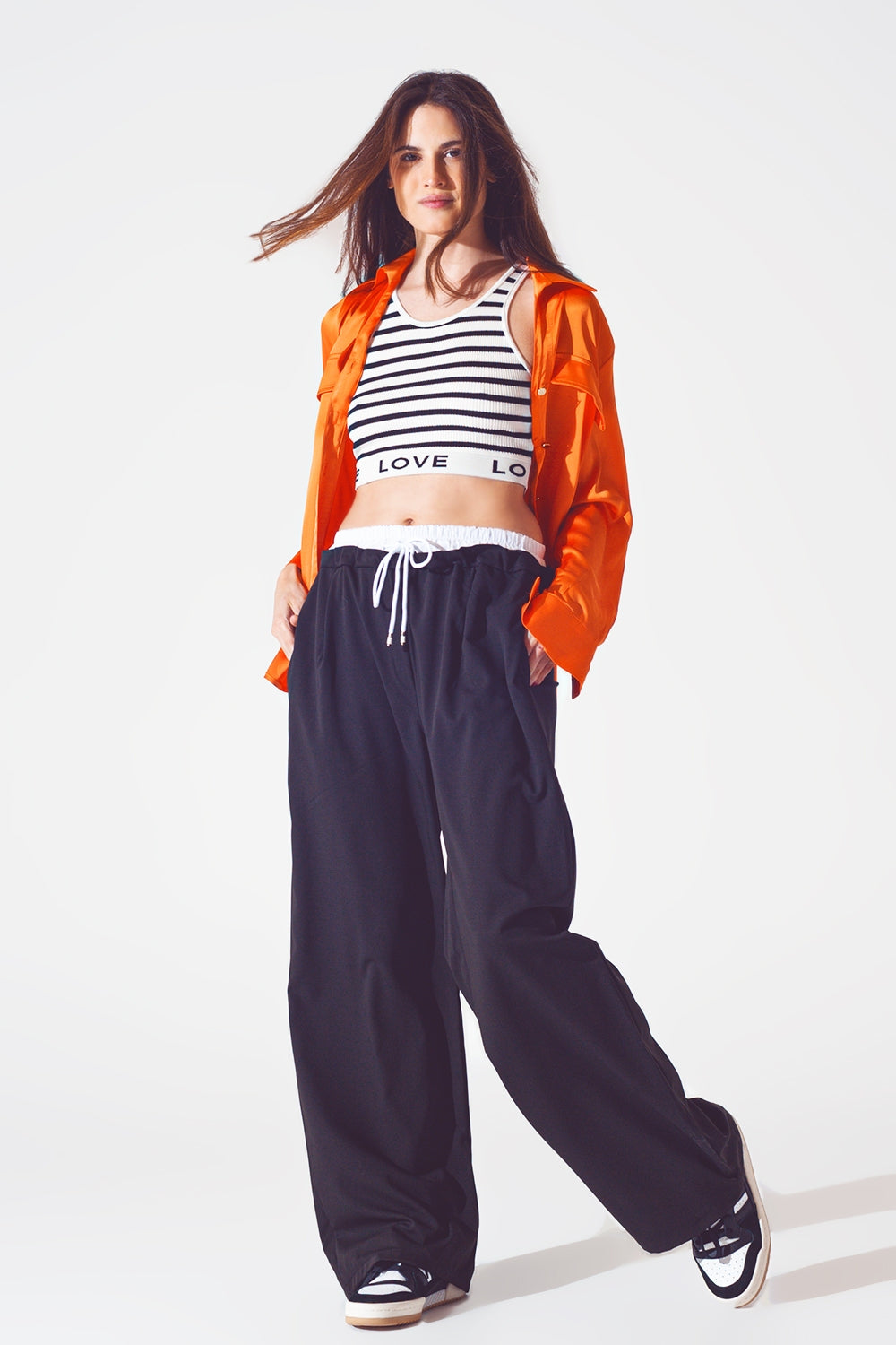 Rayon relaxed shirt in bright orange Q2 Shirts BoutiqueLua
