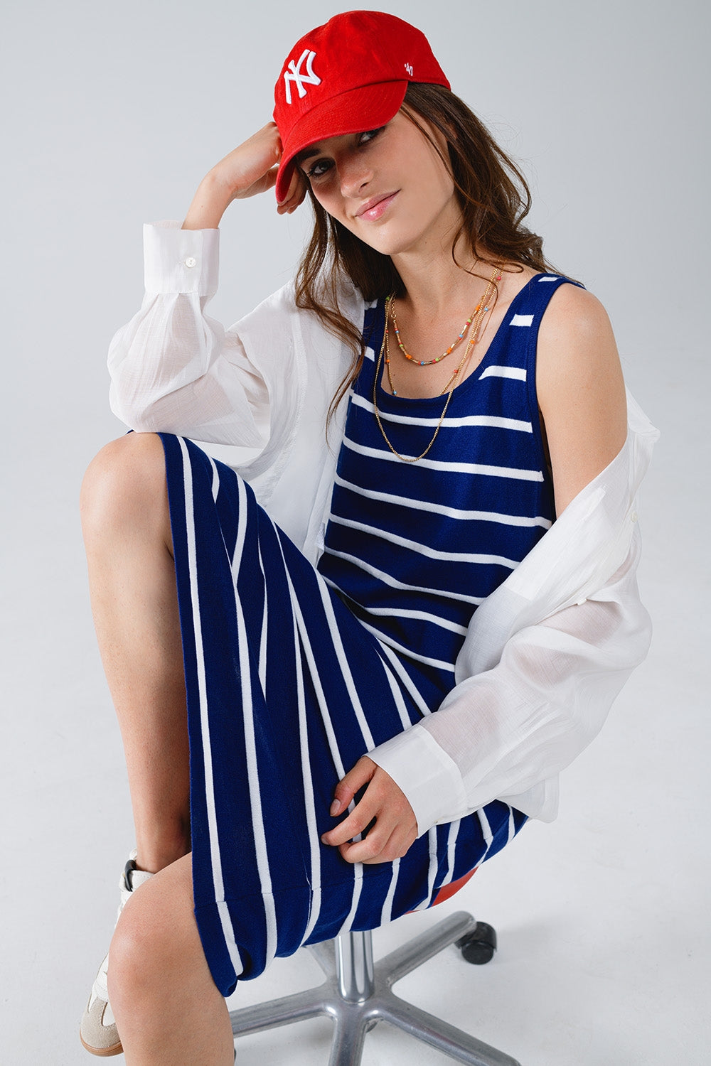 Semi Sheer White Blouse With Ruffle Detail Down The Front - Blouses