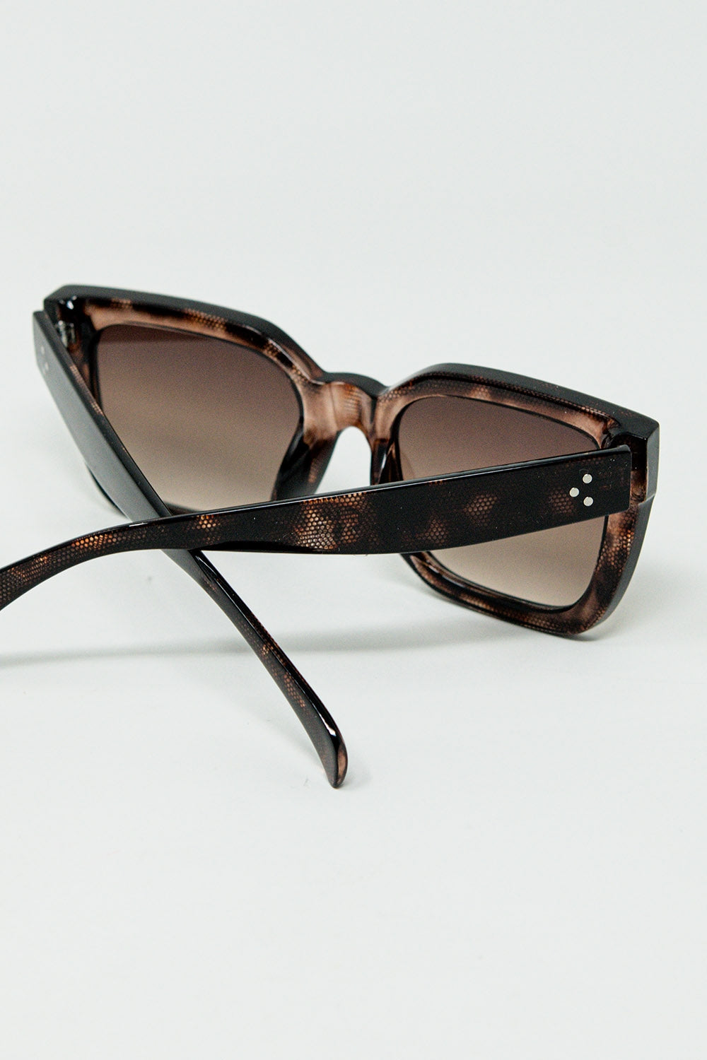 shaded brown Oversized square sunglasses -