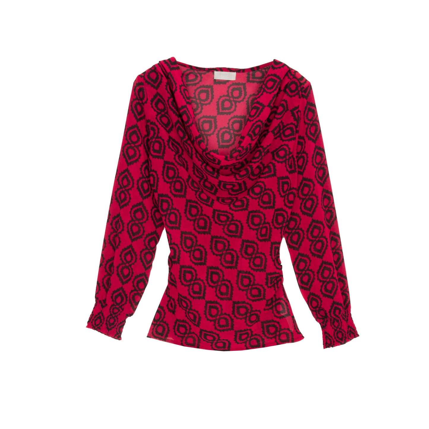 Shirred sleeve shirt in fuchsia - Tops