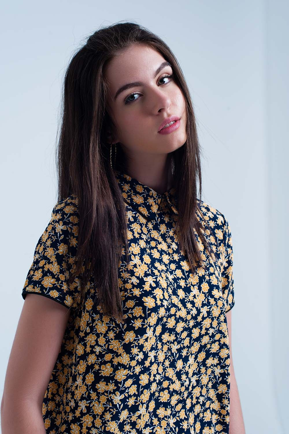 Shirt with yellow flowers print - Shirts