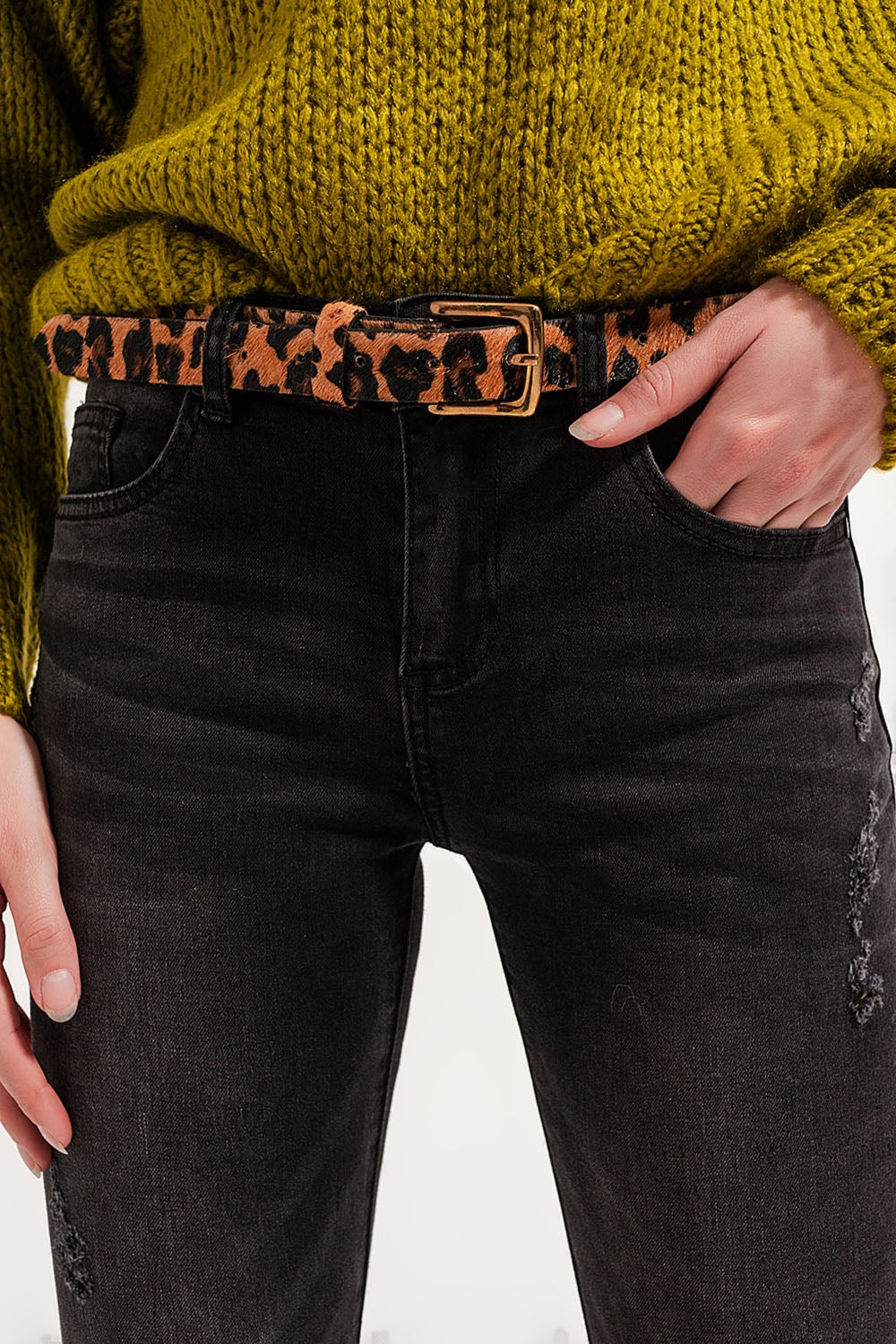 Skinny distressed jeans in grey denim Q2 Jeans BoutiqueLua