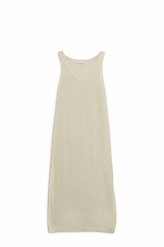 Sleeveless Maxi White Dress With Side Slit