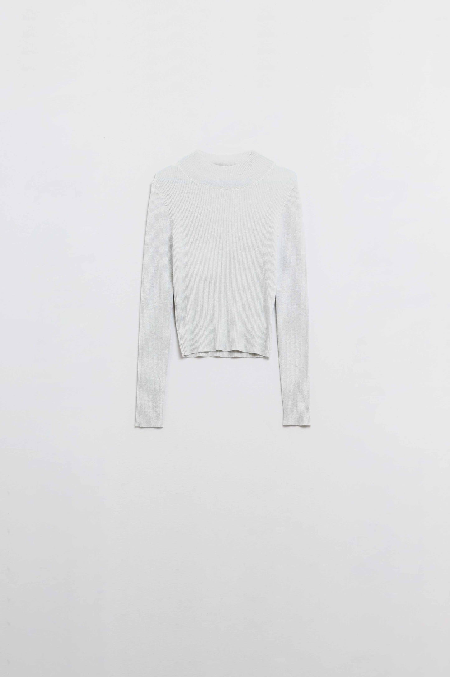 grey glitter trutle neck long sleeve Sweater - Sweaters