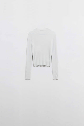 grey glitter trutle neck long sleeve Sweater