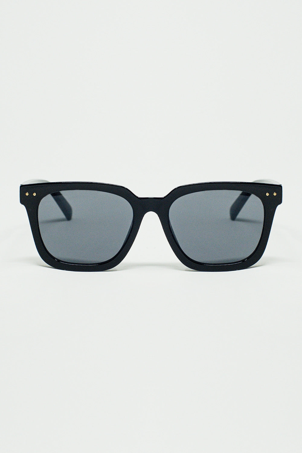 square bevel frame sunglasses in black - Sunglasses