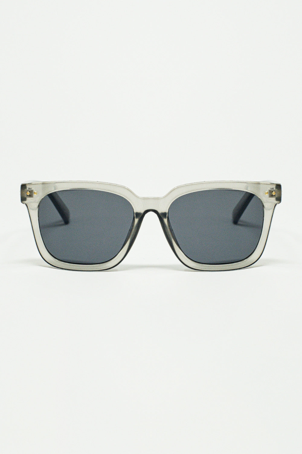 square bevel frame sunglasses in grey - Sunglasses