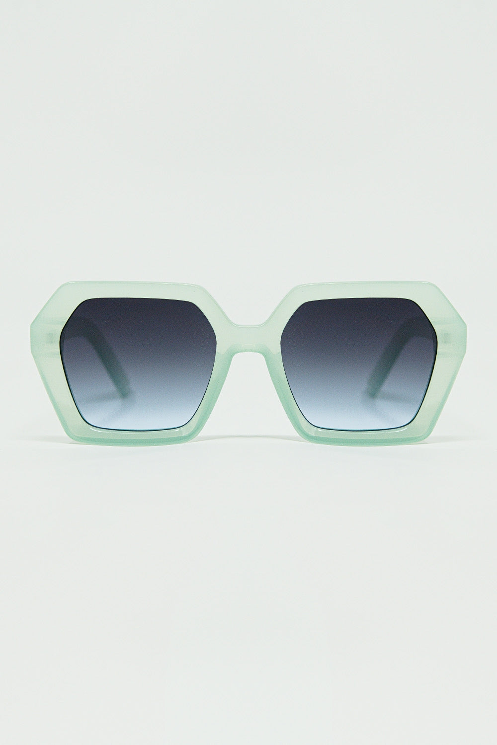 Squared green Aqua color Mirage Sunglasses - Sunglasses