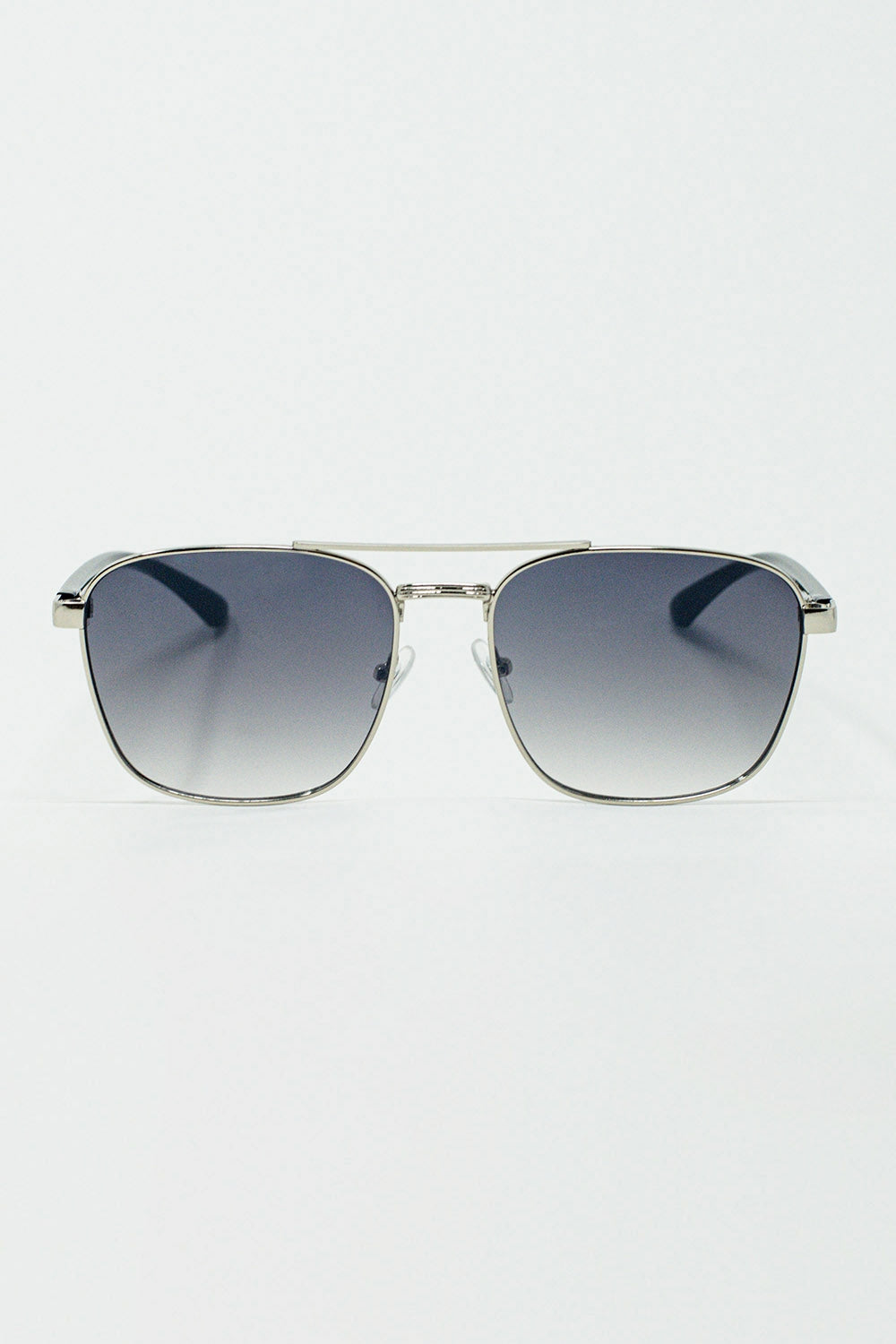 Squared Metal Sunglasses in Gray Smoke Lens - Sunglasses