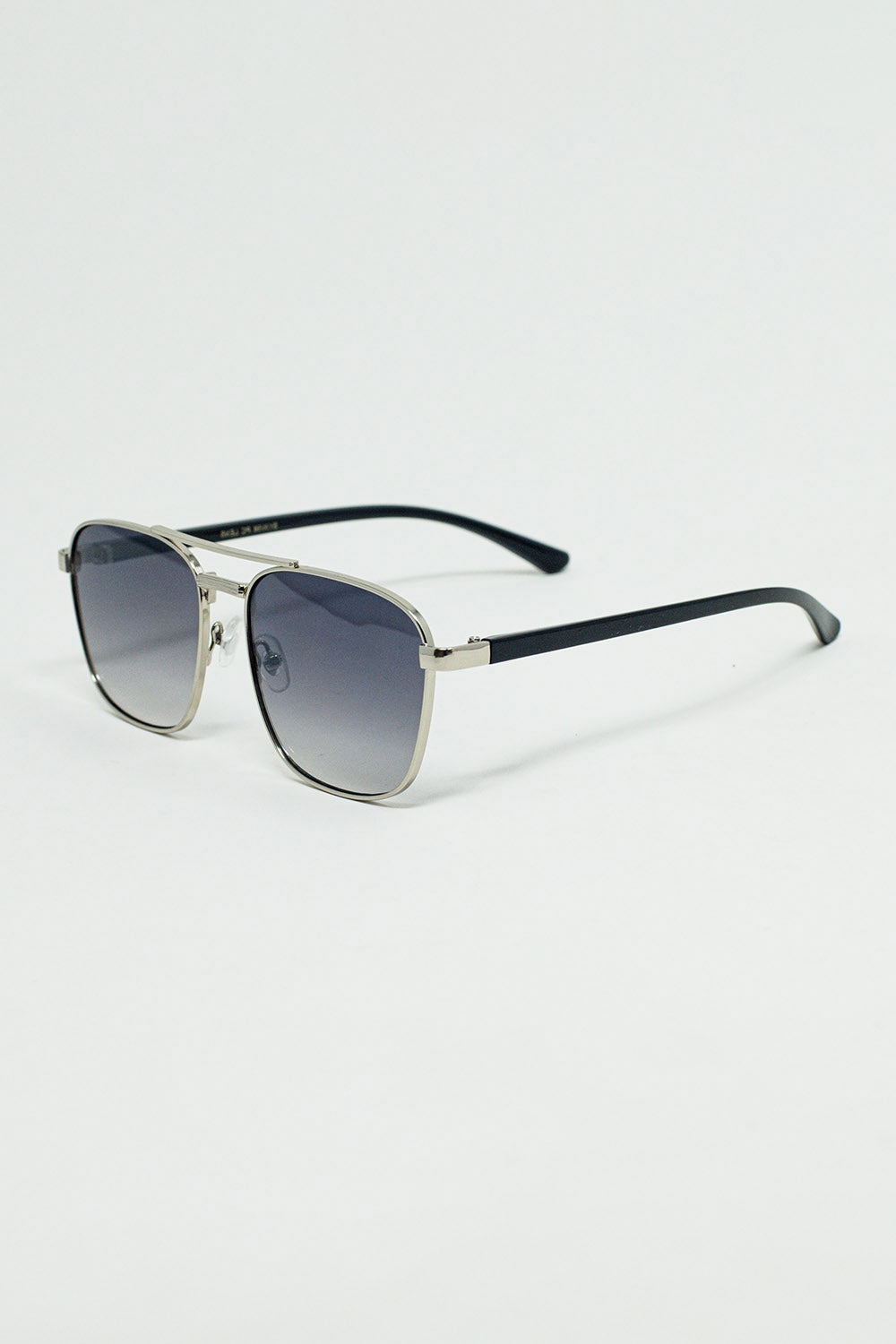 Squared Metal Sunglasses in Gray Smoke Lens - Sunglasses