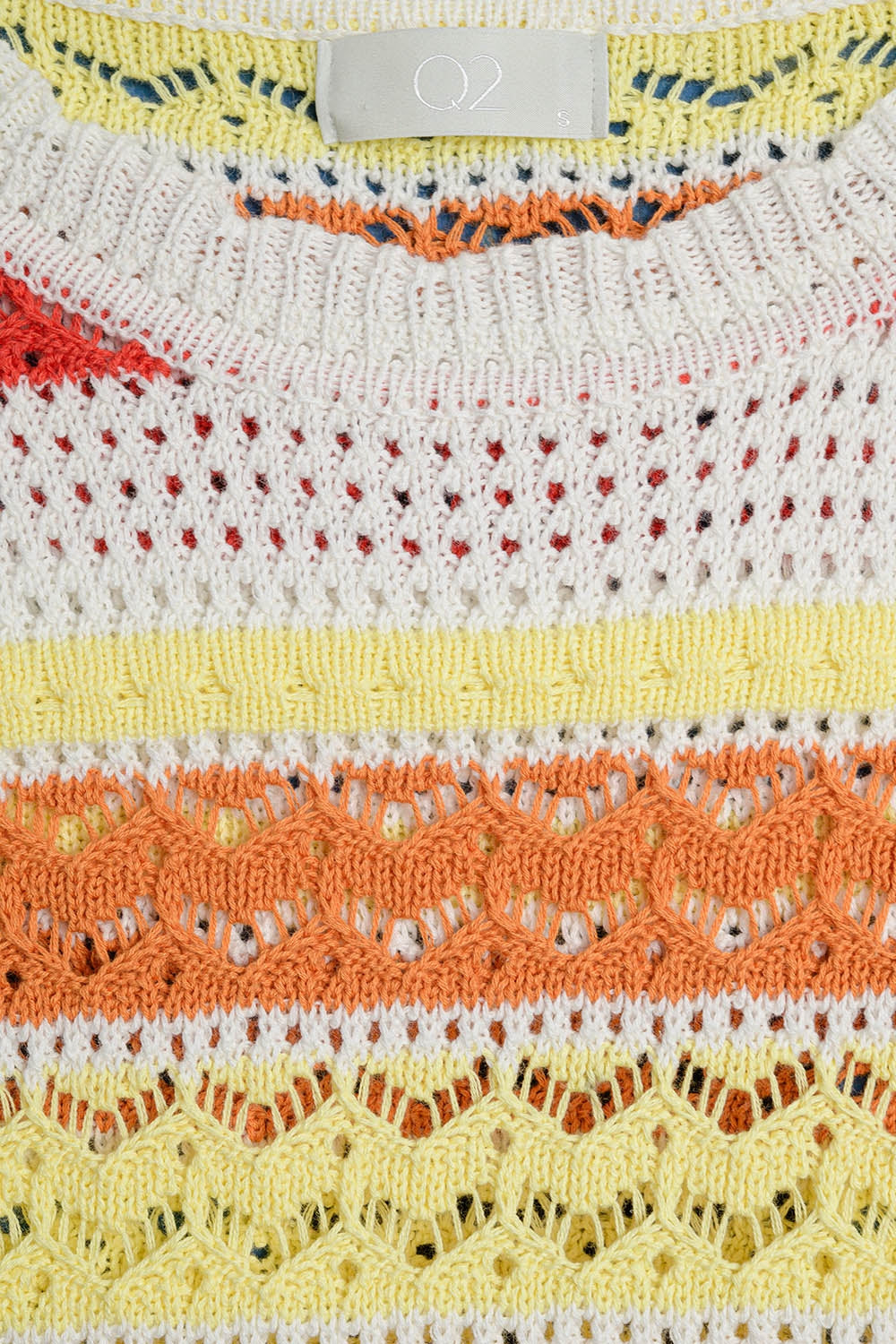 Summer Knitted Striped Sweater in Warm Tones - Jumpers
