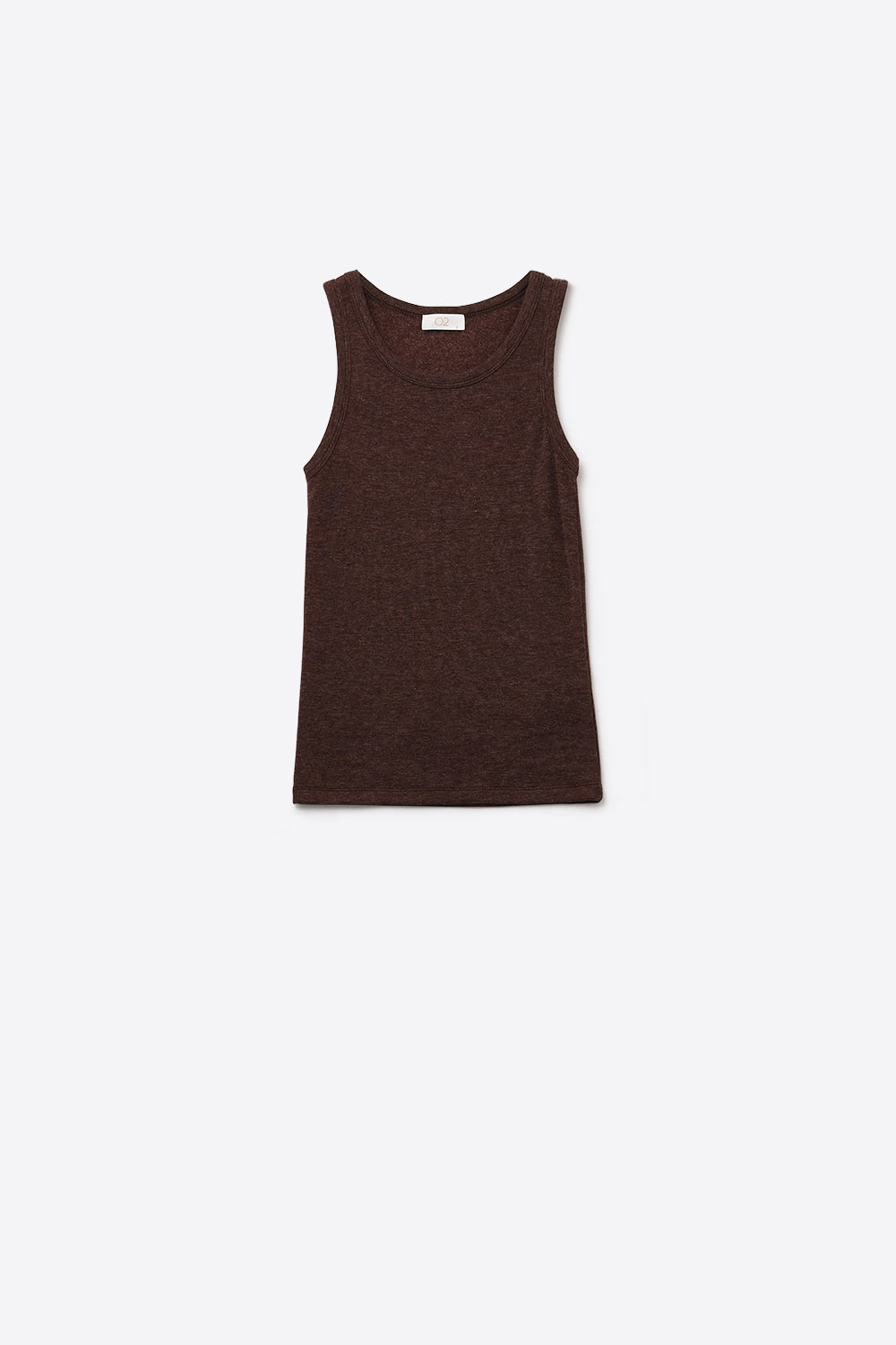 Super Soft Knitted Basic Tank in Chocolate Brown - Tops