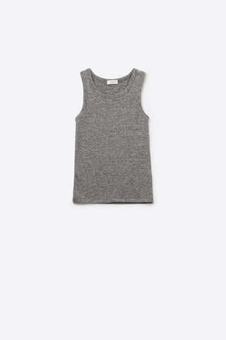 Super Soft Knitted Basic Tank in Grey