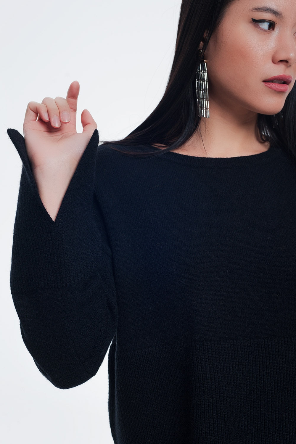 sweater with long sleeves in black - Jumpers