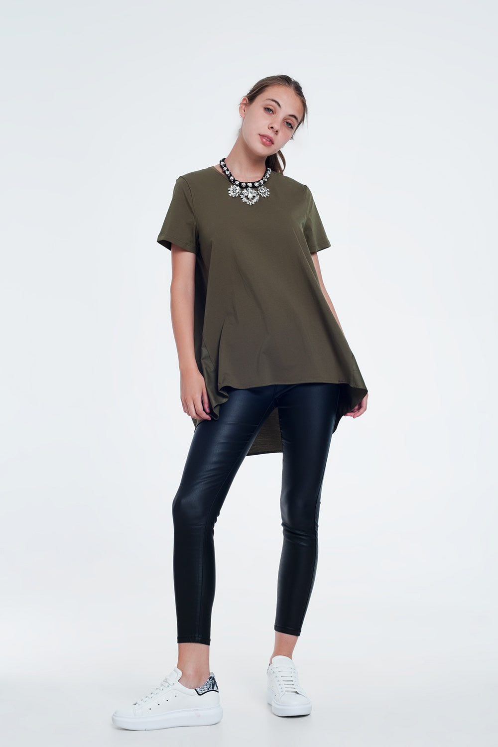 T-shirt dress in khaki - T-Shirts