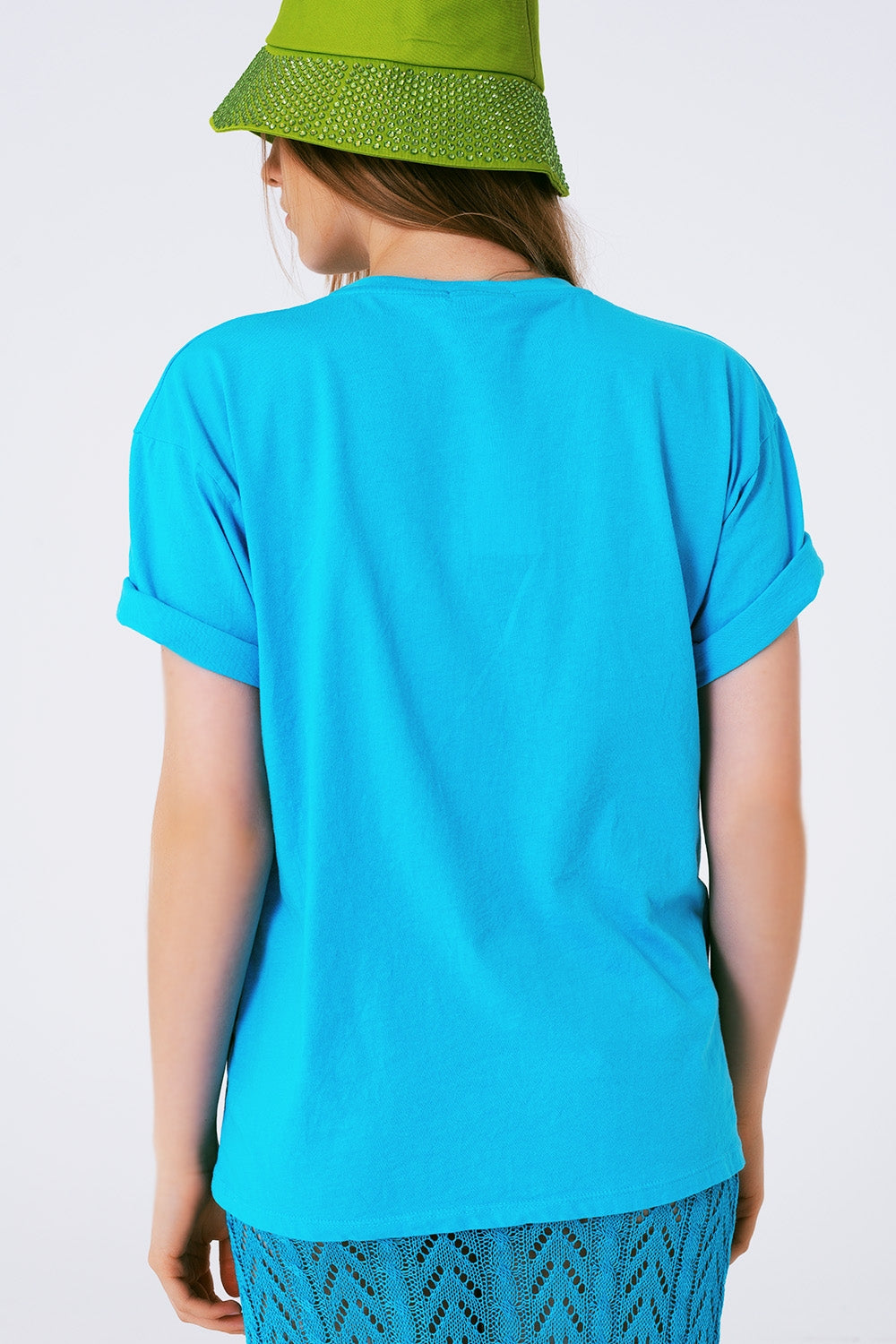 T-Shirt with Limited Graphic Print in Blue - T-Shirts