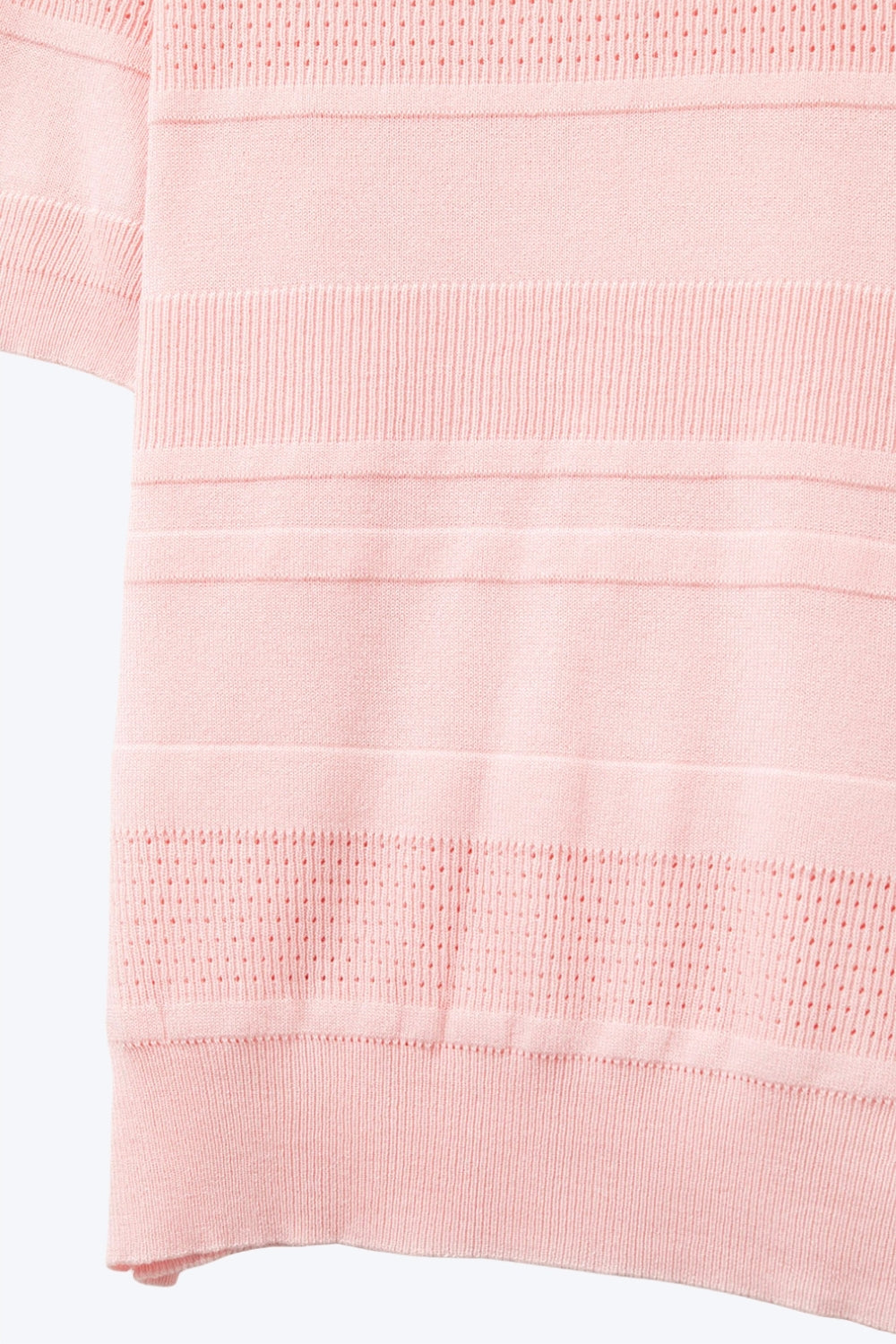Textured Stripe Knit Sweater in pink - Sweaters