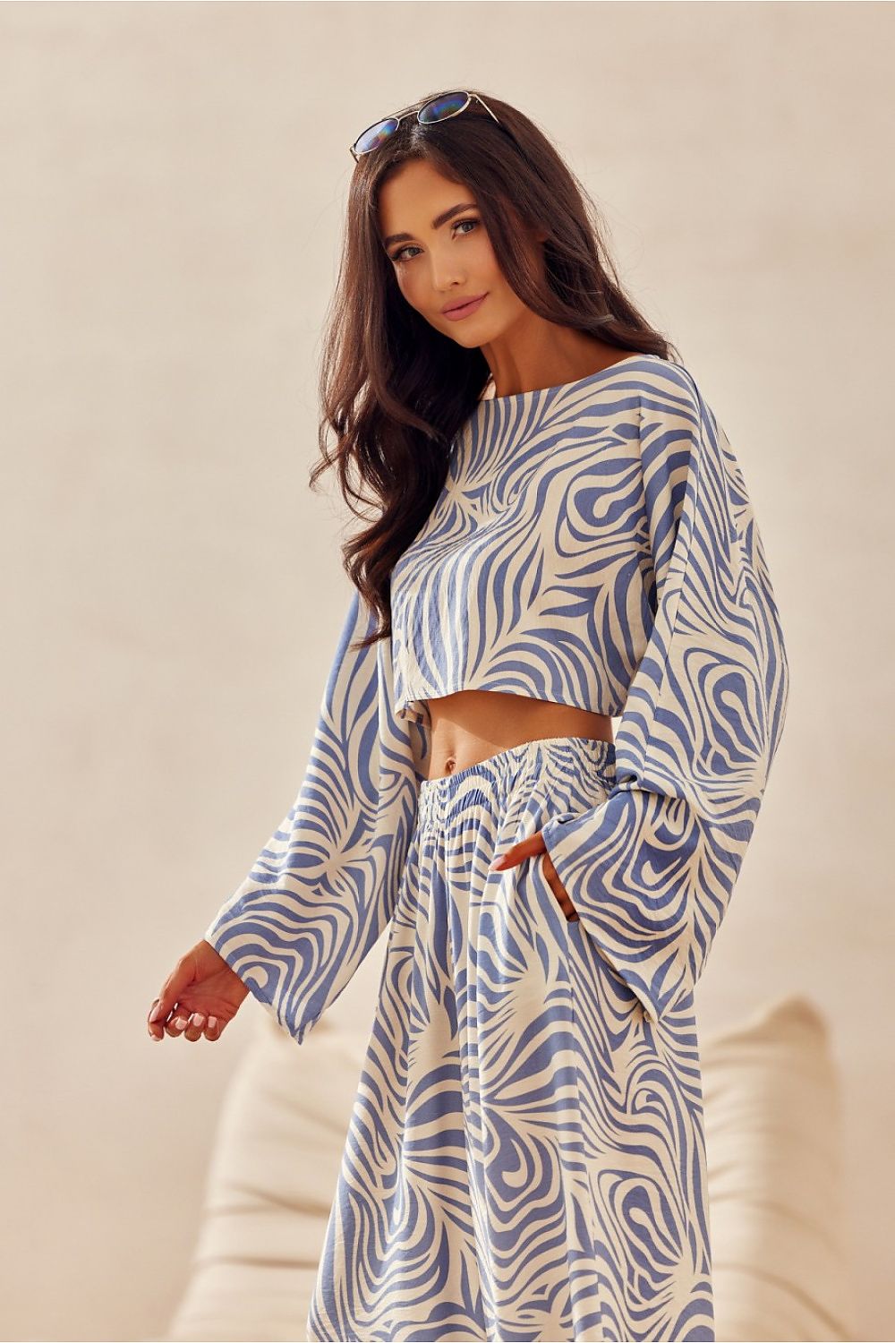 BoutiqueLua Trendy Crop Blouse for Women Zebra Print -