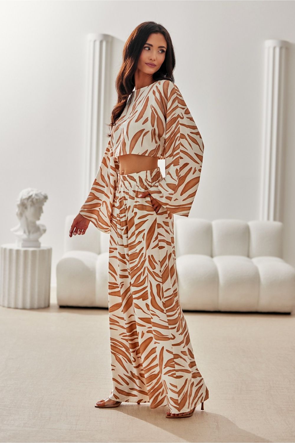 BoutiqueLua Trendy Crop Blouse for Women Zebra Print -