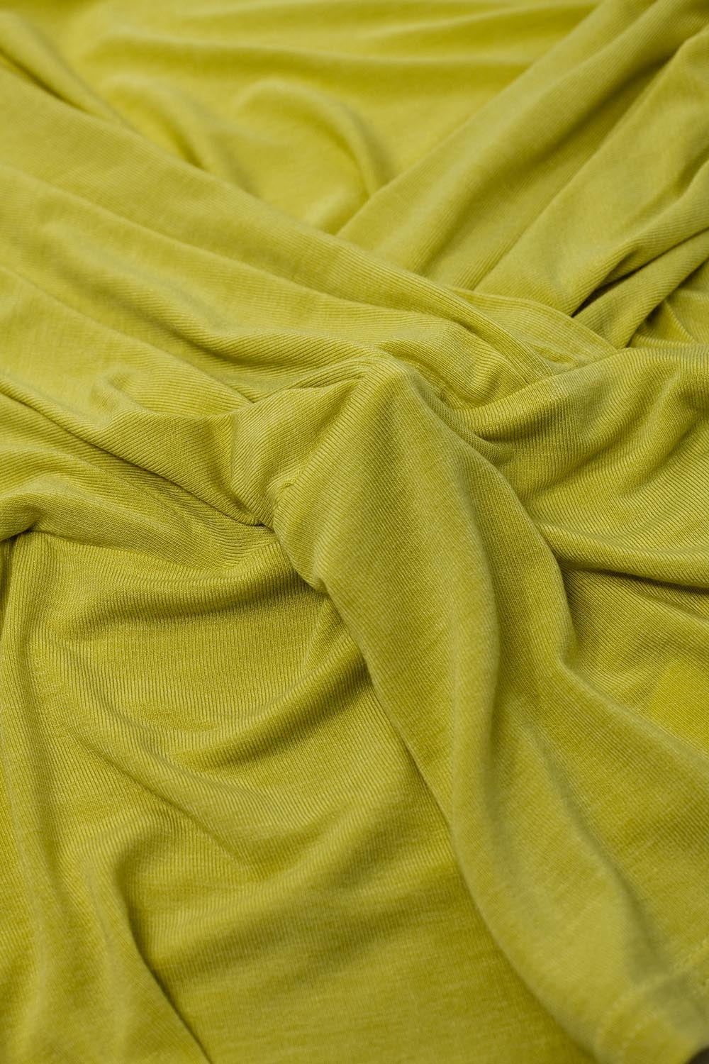 V-neck crossed drapped fitted top with cap sleeves in light lime - Tops