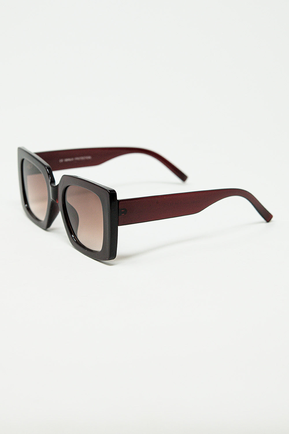 vintage silhouette sunglasses with a subtle angled cat-eye in burgundy - Sunglasses