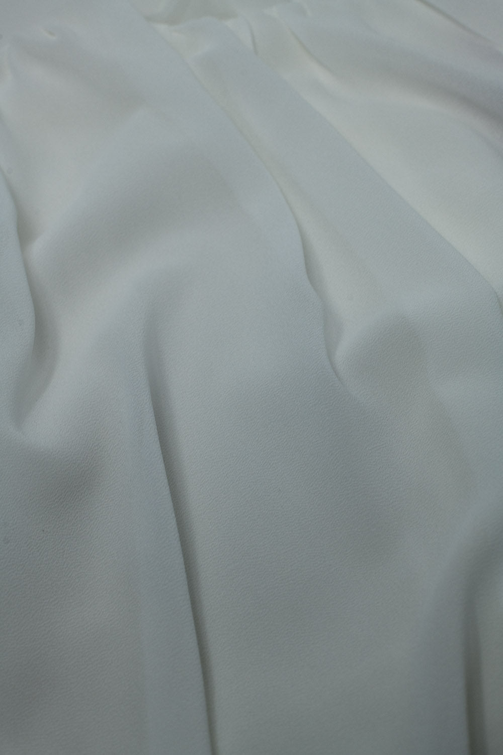 white chiffon Top With Ruche Design - Tops